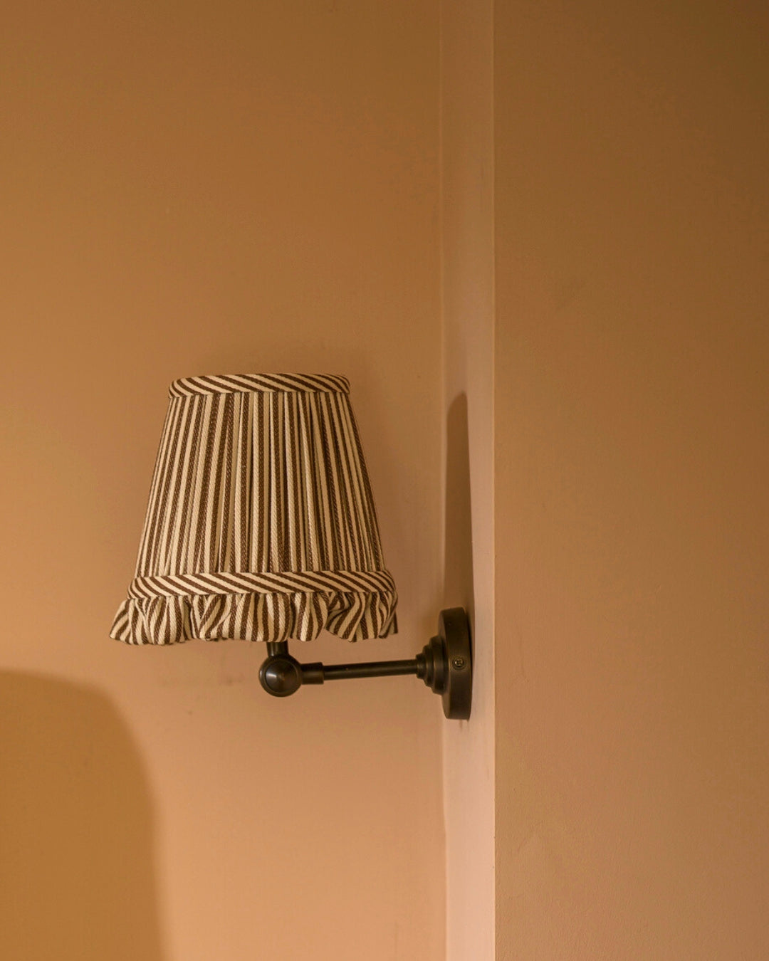 The Fine Stripe in Cocoa Wall Light Lampshade