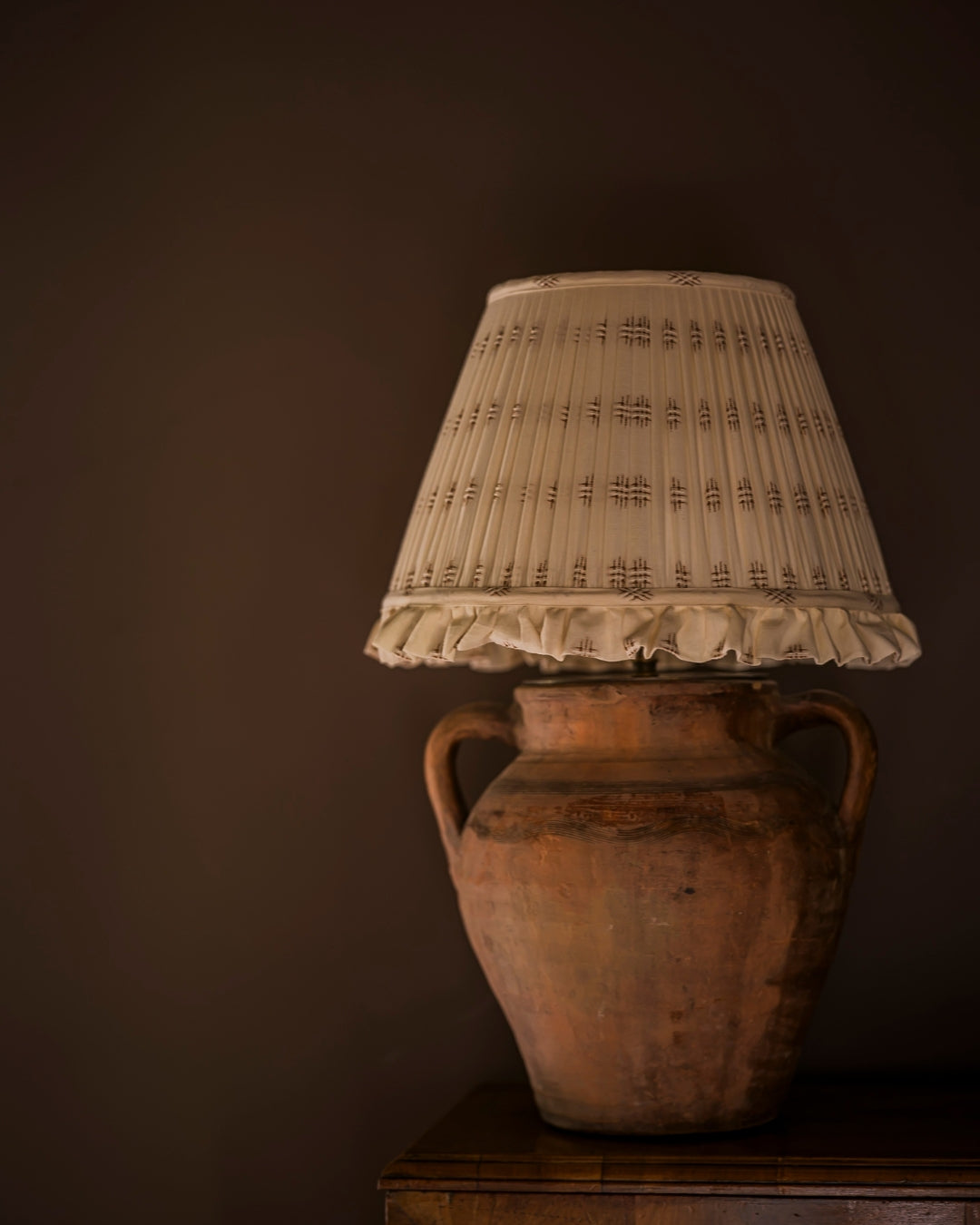 The Embroidered Cotton in Chestnut