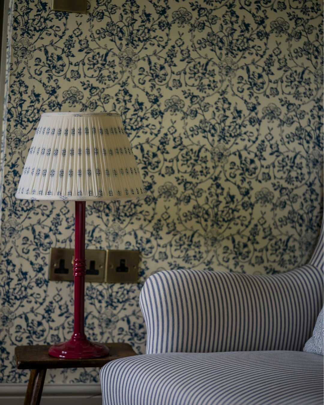 The Classic Embroidered Cotton in Delphinium