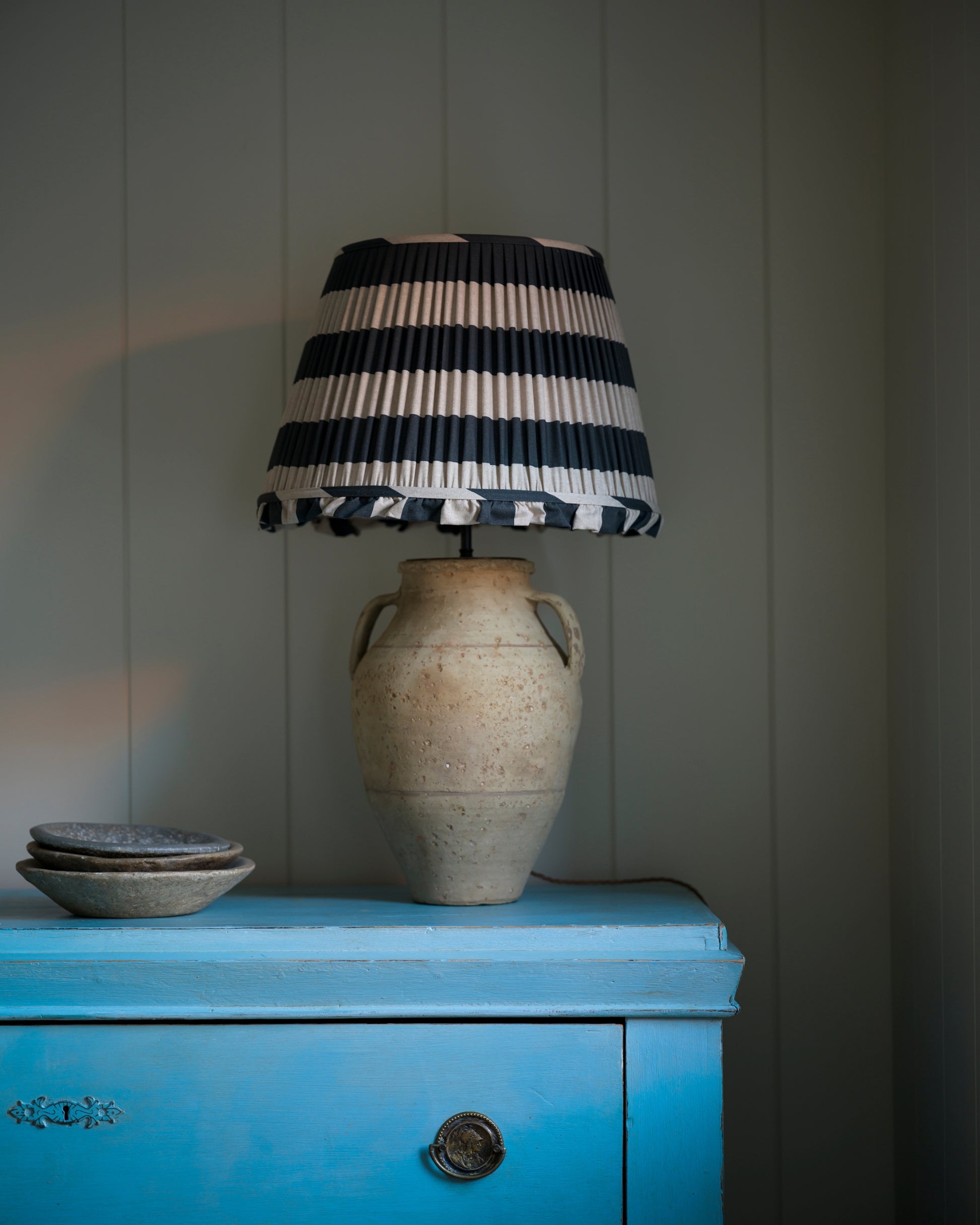 Luxury cotton lampshade in blackberry