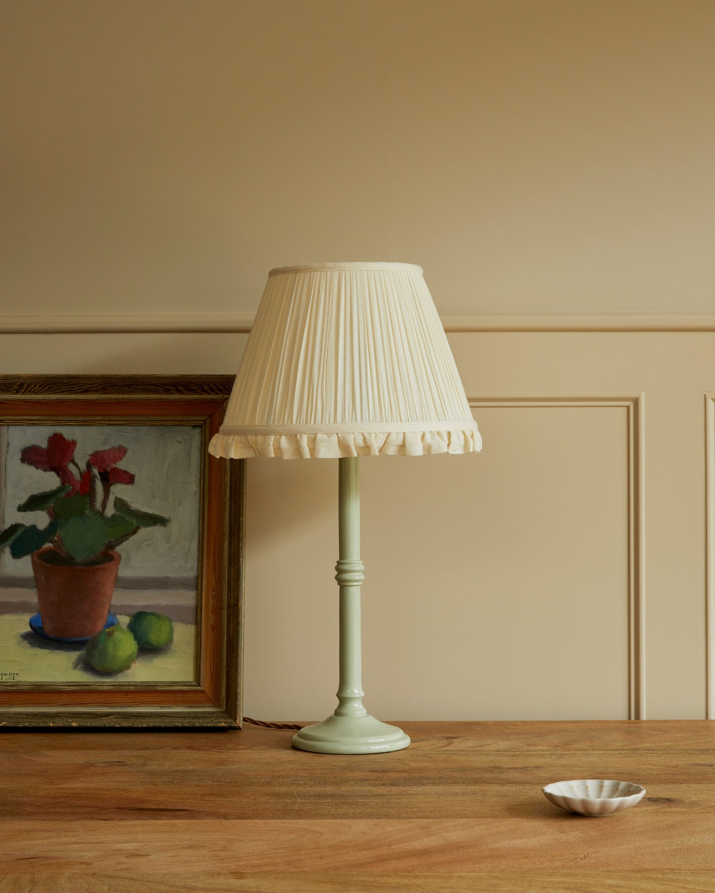 Luxury frilled lampshade in daisy