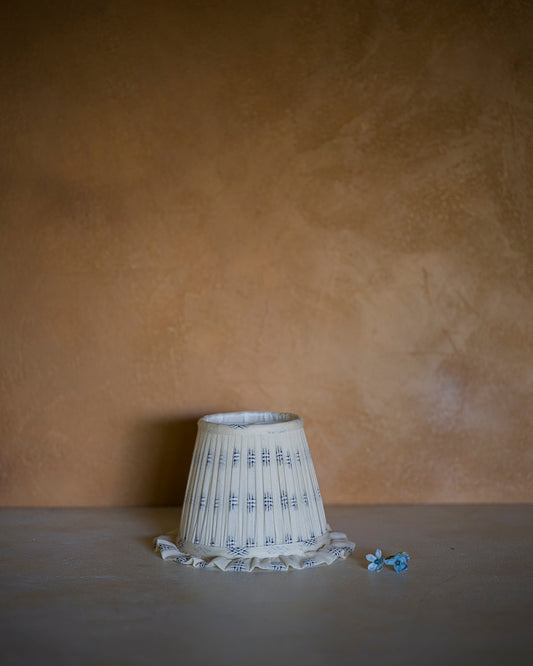 Luxury wall light lampshade in cornflower
