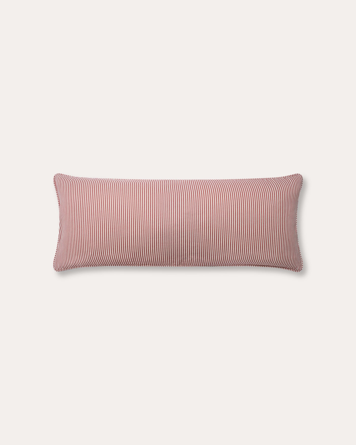 The Fine Stripe Long Cushion in Crabapple