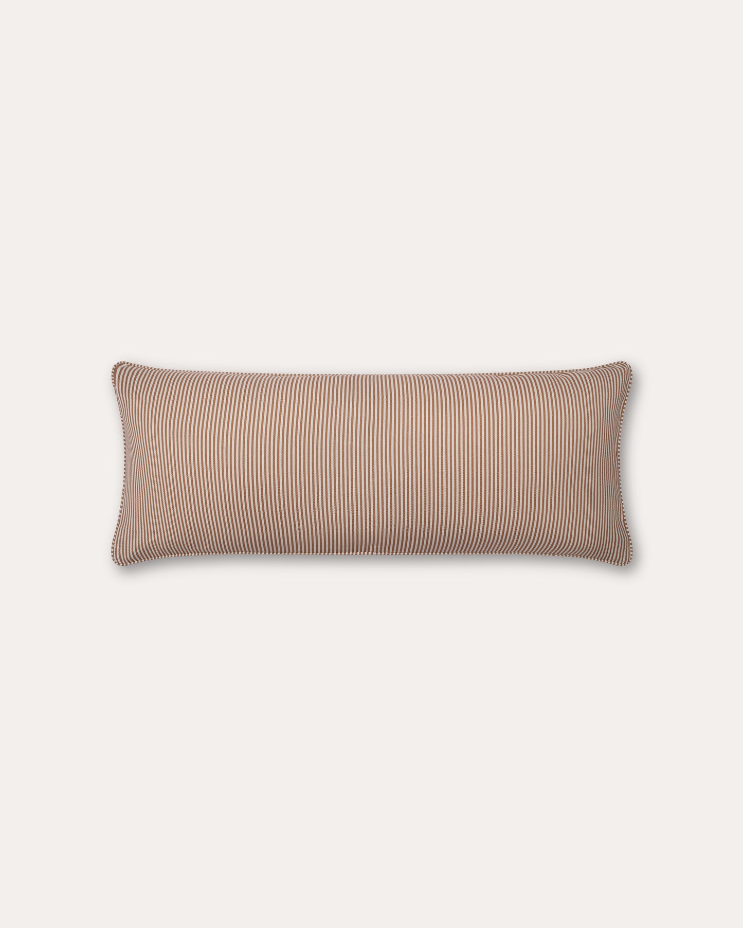The Fine Stripe Long Cushion in Ochre