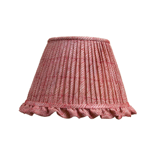 Limited Edition Red Silk Embroidered Lampshade