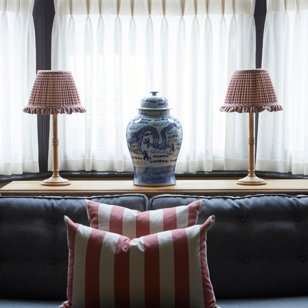 Striped Cross Cherry Lampshade