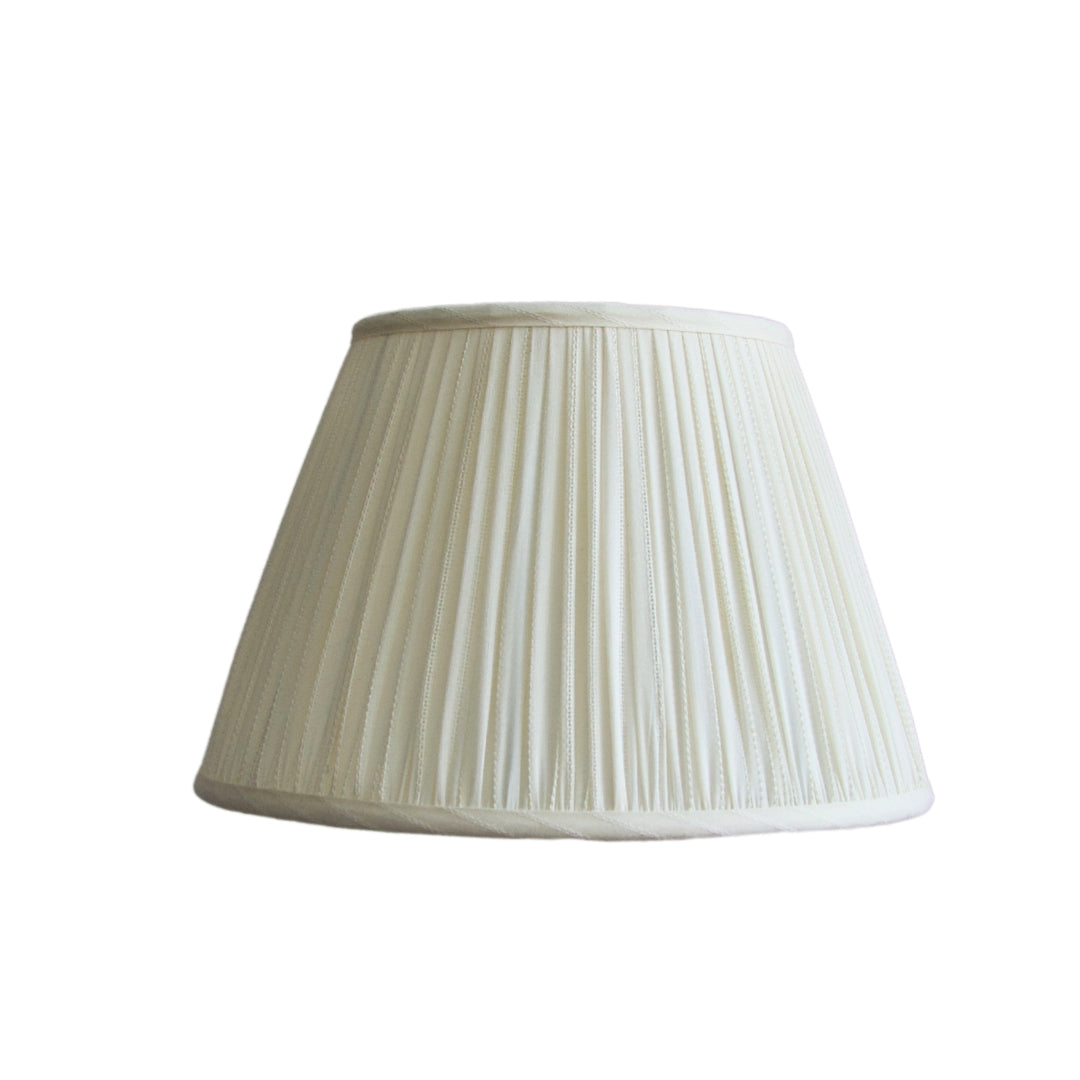 Cream Embroidered Stripe Lampshade without frill