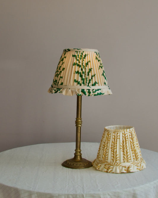 Bespoke lampshades in yellow patterns