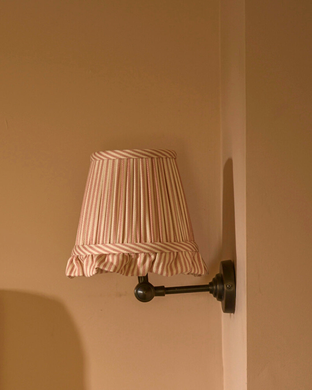 The Fine Stripe in Old Rose Wall Light Lampshade
