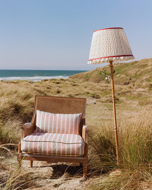 Luxury frilled lampshade in blume beach