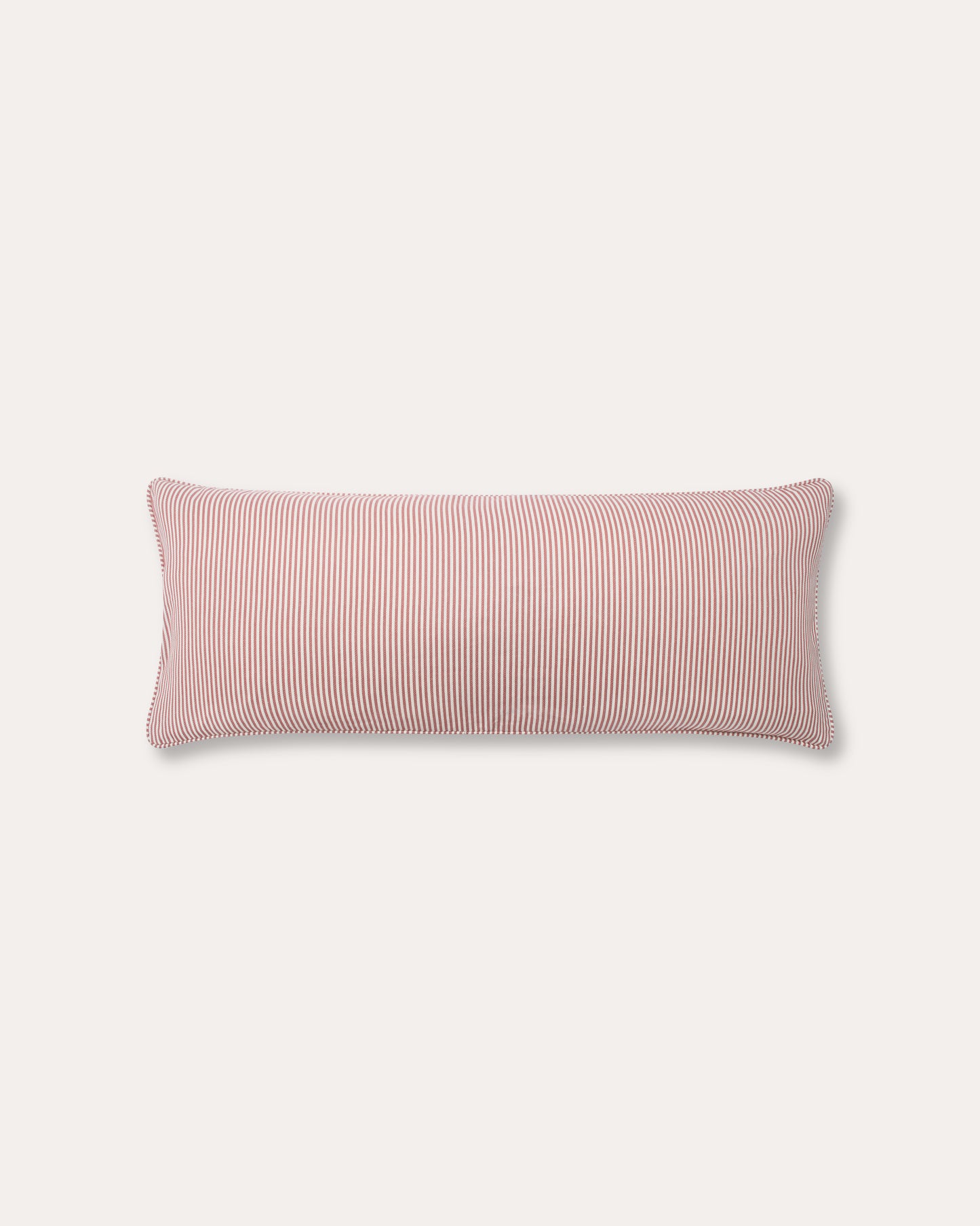 The Fine Stripe Long Cushion in Crabapple