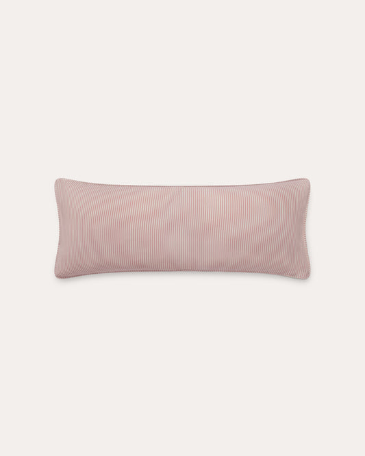 The Fine Stripe Long Cushion in Rose