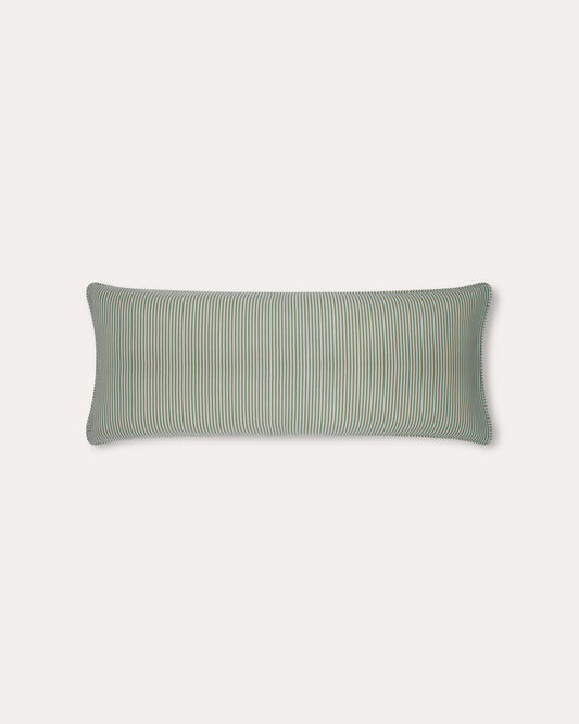 The Fine Stripe Long Cushion in Sage