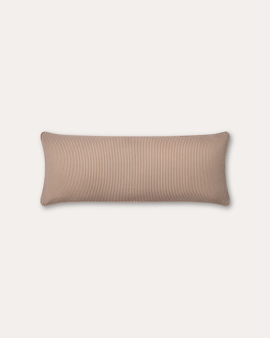 The Fine Stripe Long Cushion in Ochre