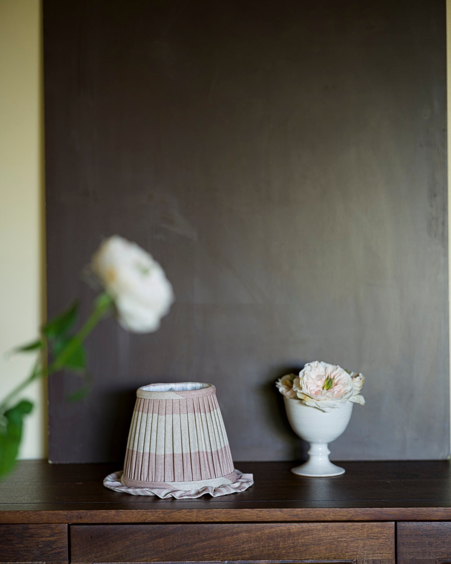 The Broad Stripe in Old Rose Wall Light Lampshade