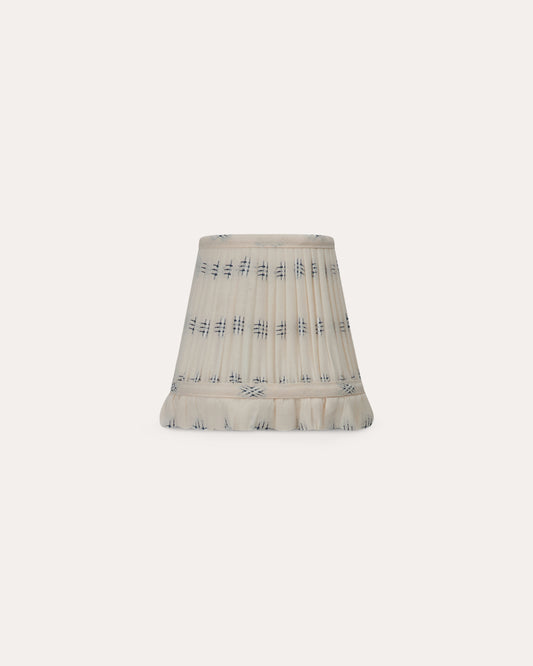 The Embroidered Cotton in Cornflower Wall Light Lampshade