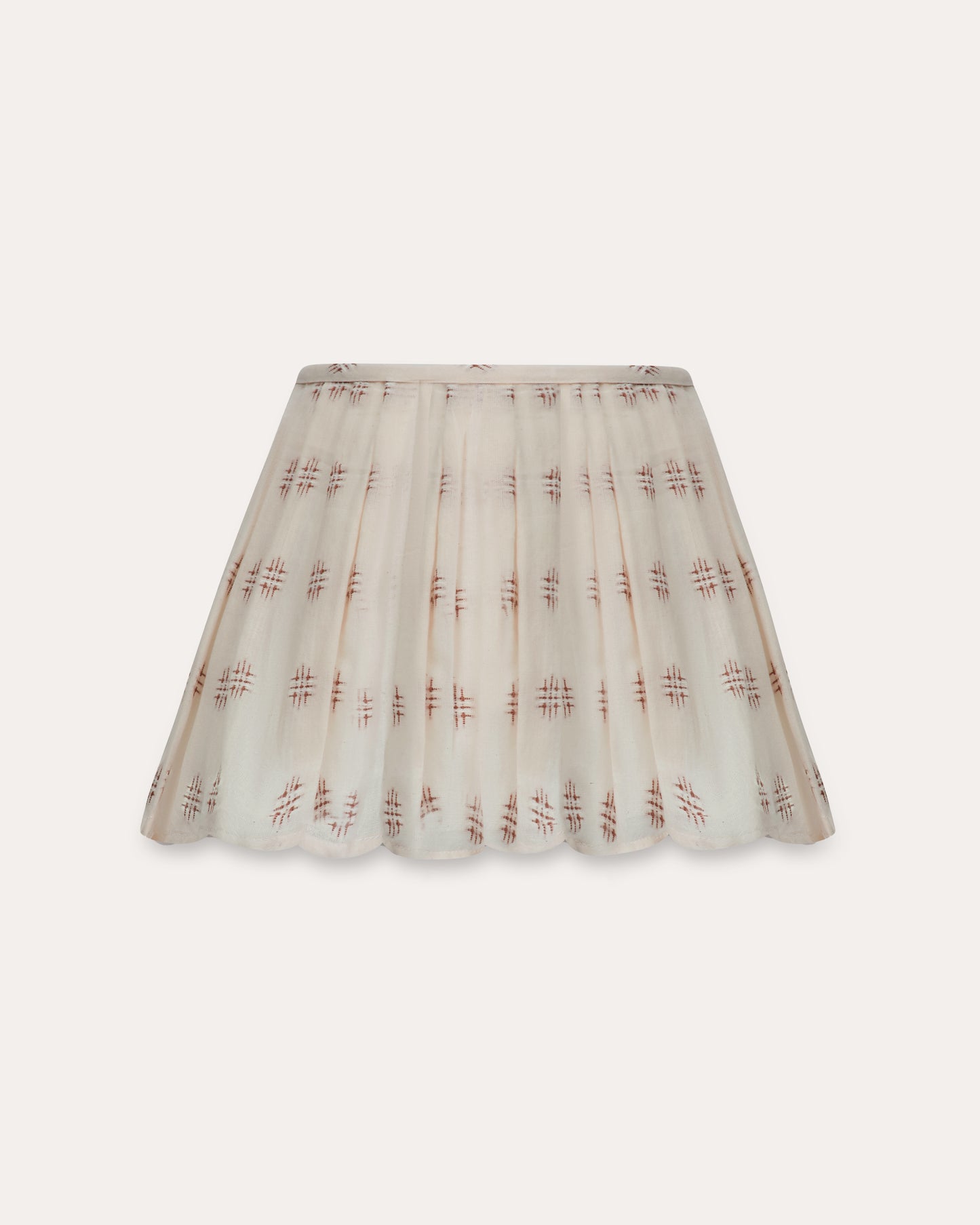 The Embroidered Loose Pleat in Chestnut