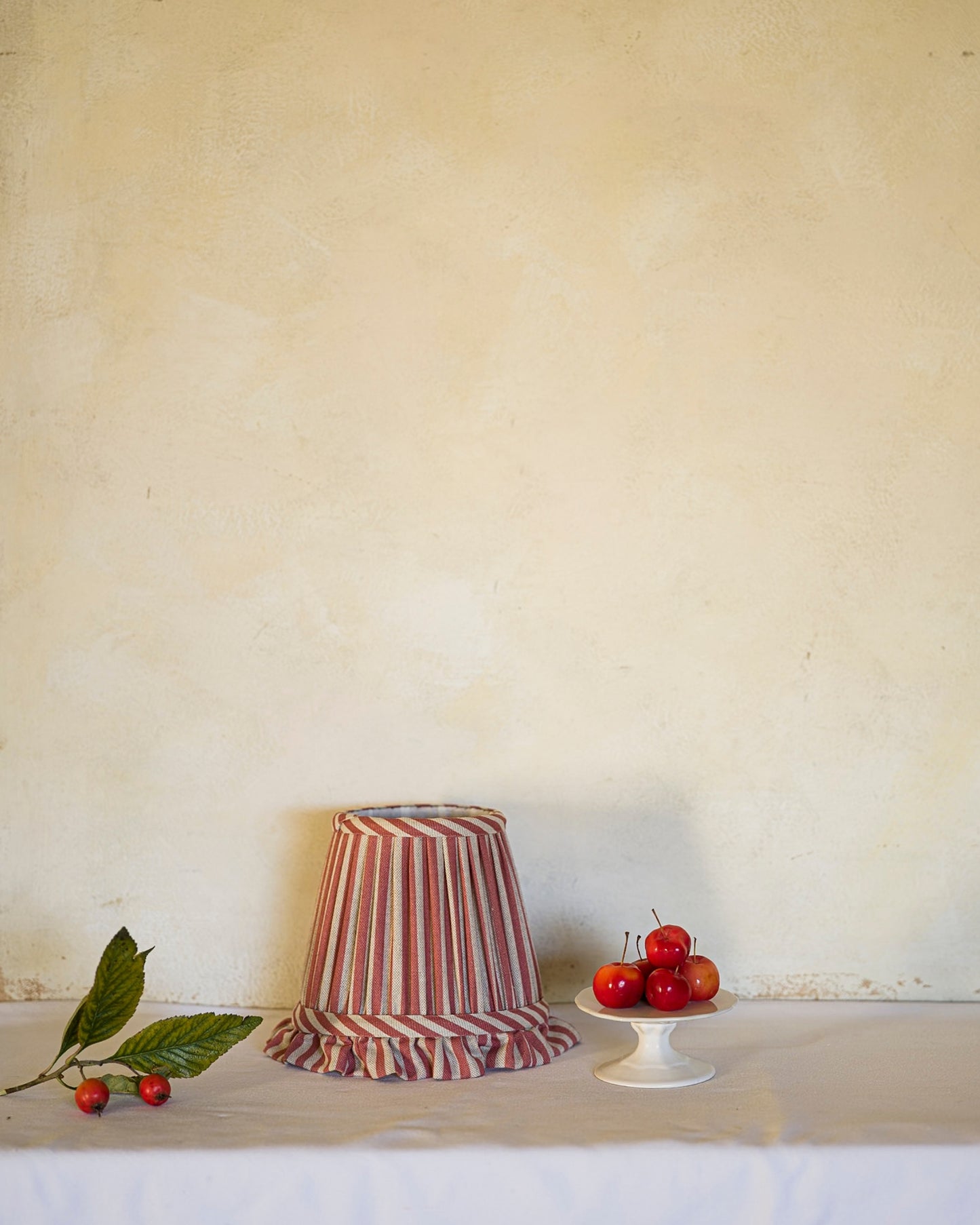 The Fine Stripe in Crabapple Wall Light Lampshade