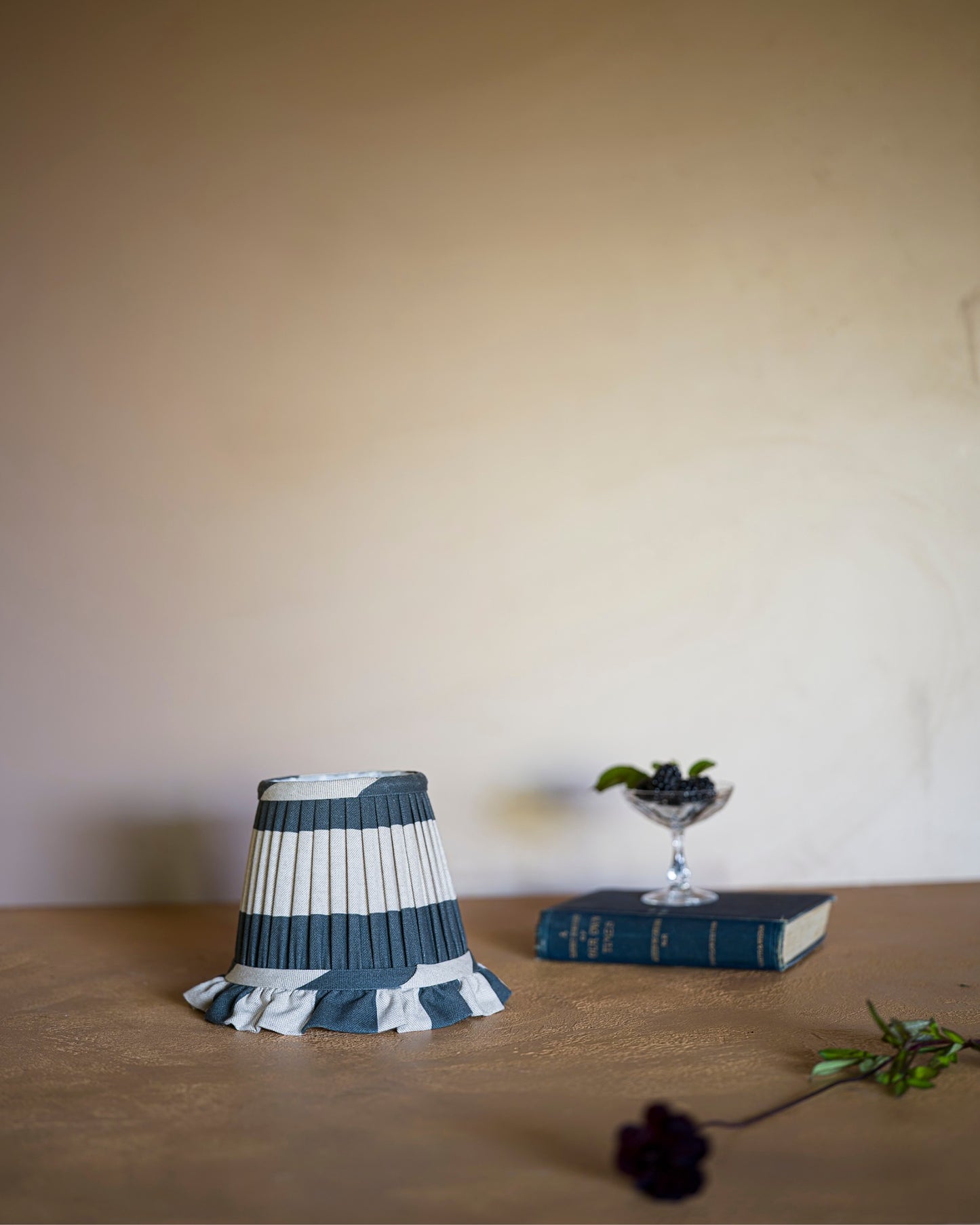 The Broad Stripe in Blackberry Wall Light Lampshade