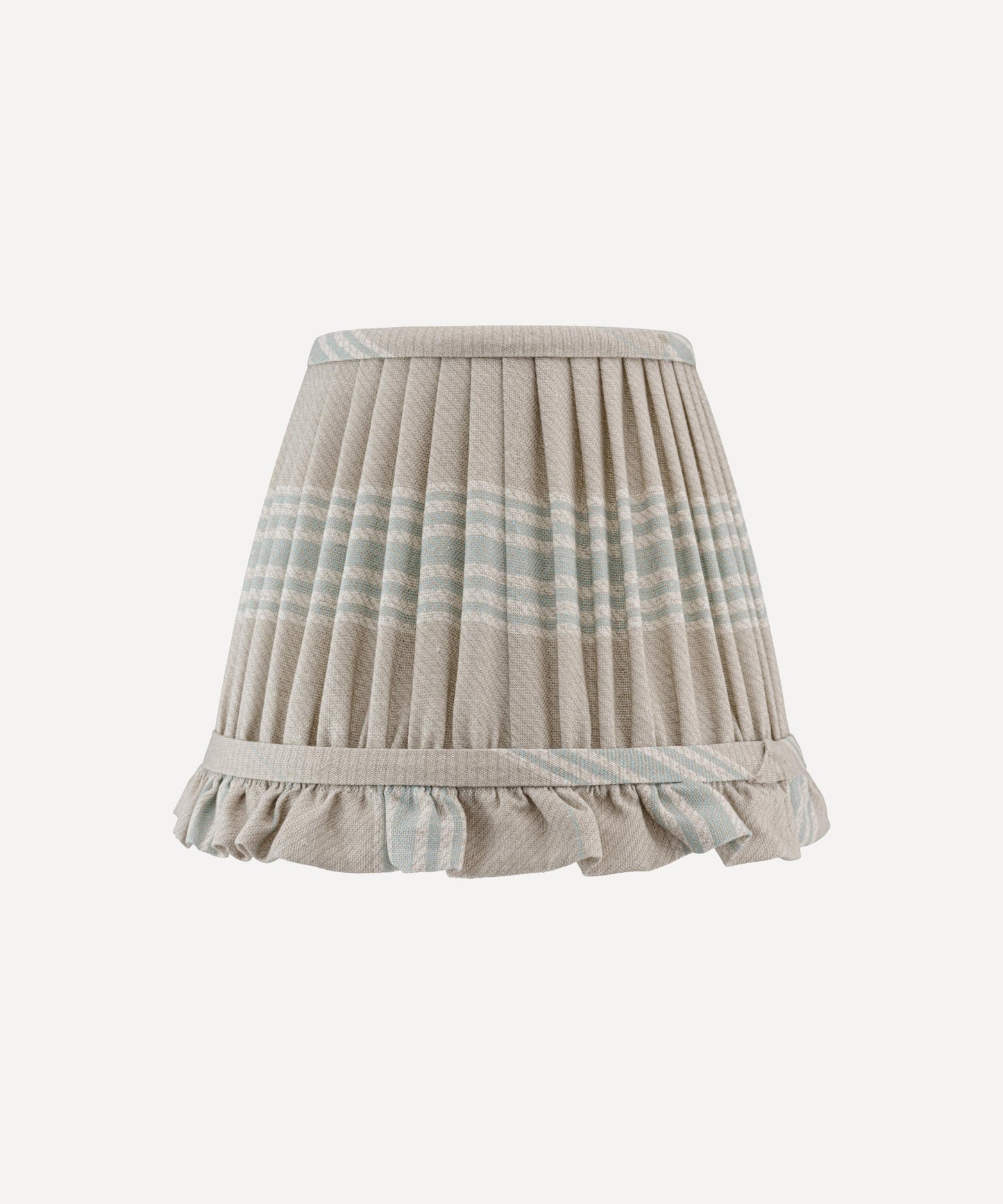 Inchyra X Imogen Pope Vallon Stripe Duck Egg Lampshade